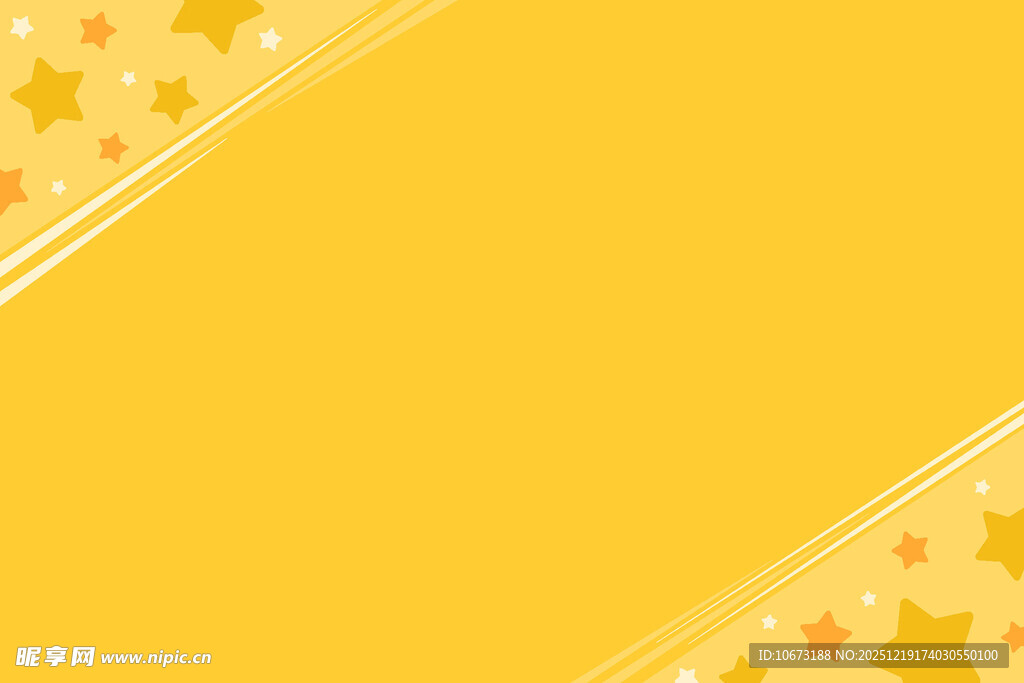 黄色星星装饰背景图