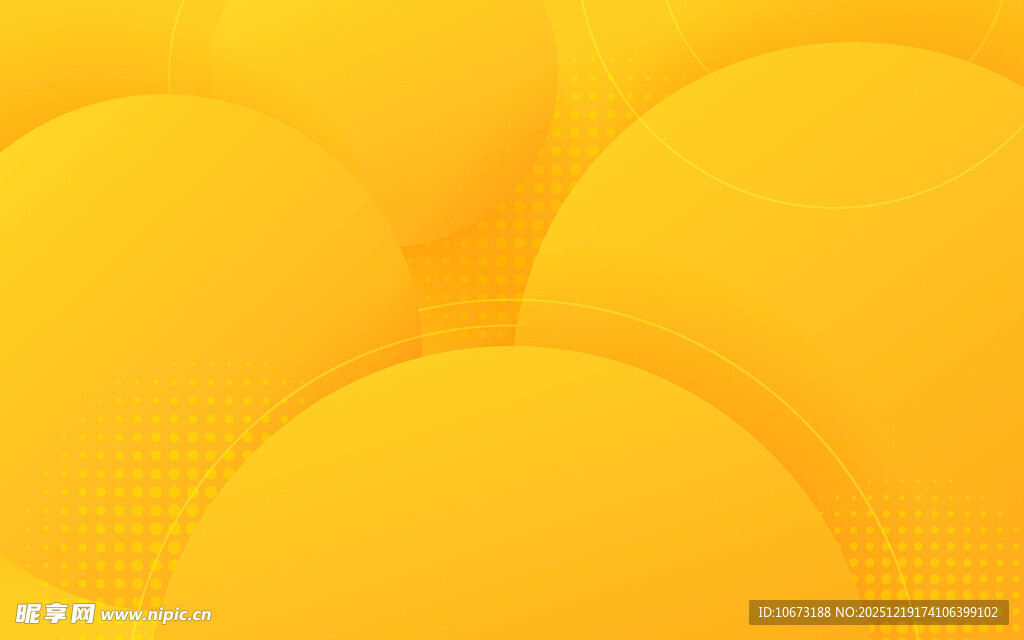 黄色圆形图案背景