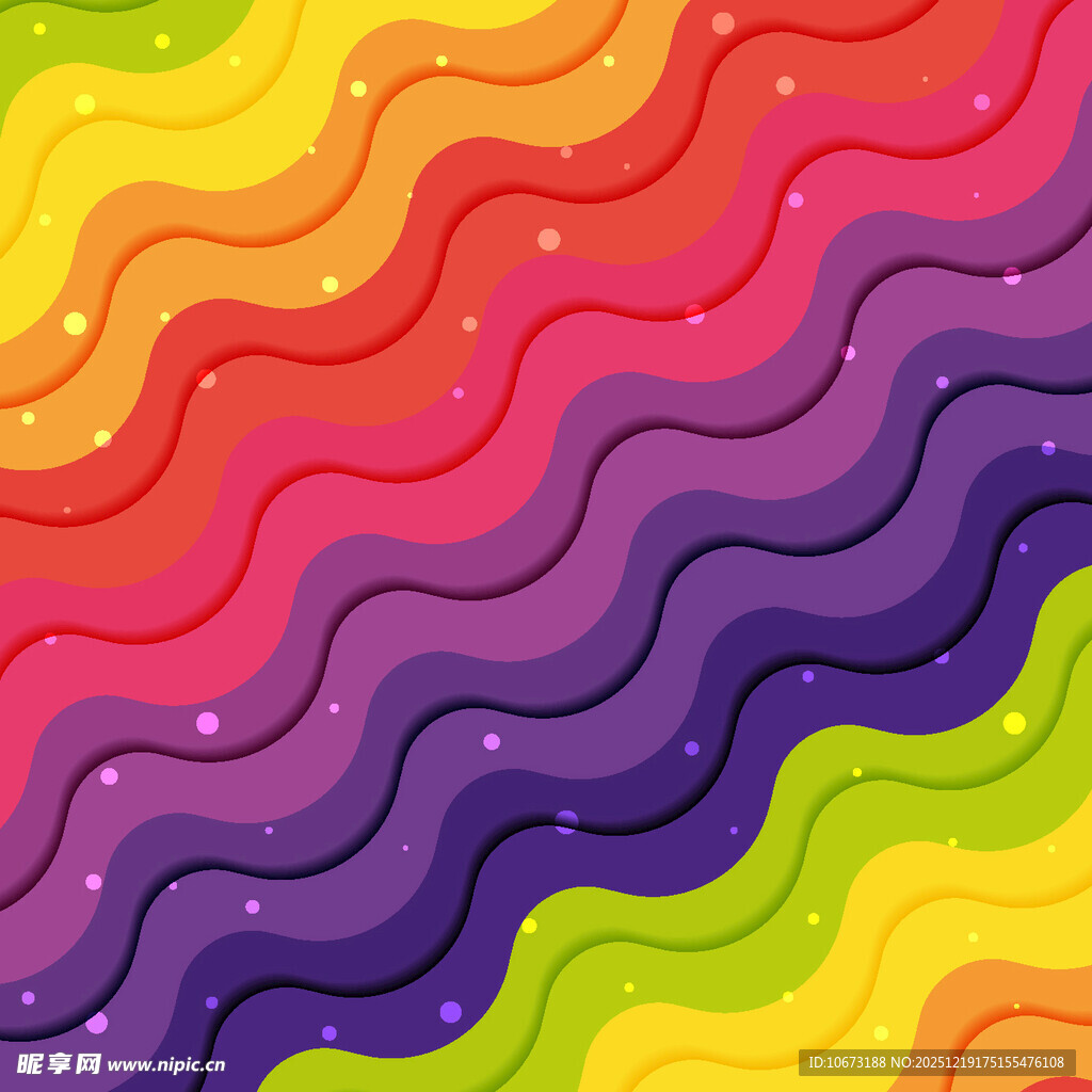 多彩波浪纹背景图案