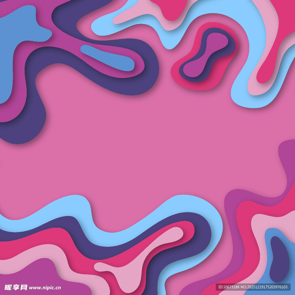 多彩波浪形抽象背景图案