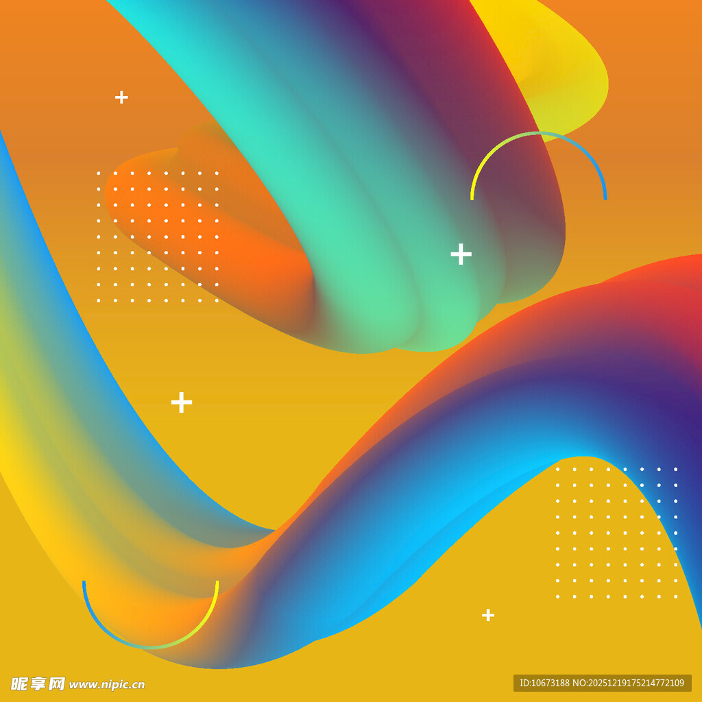 炫彩流动渐变抽象背景图