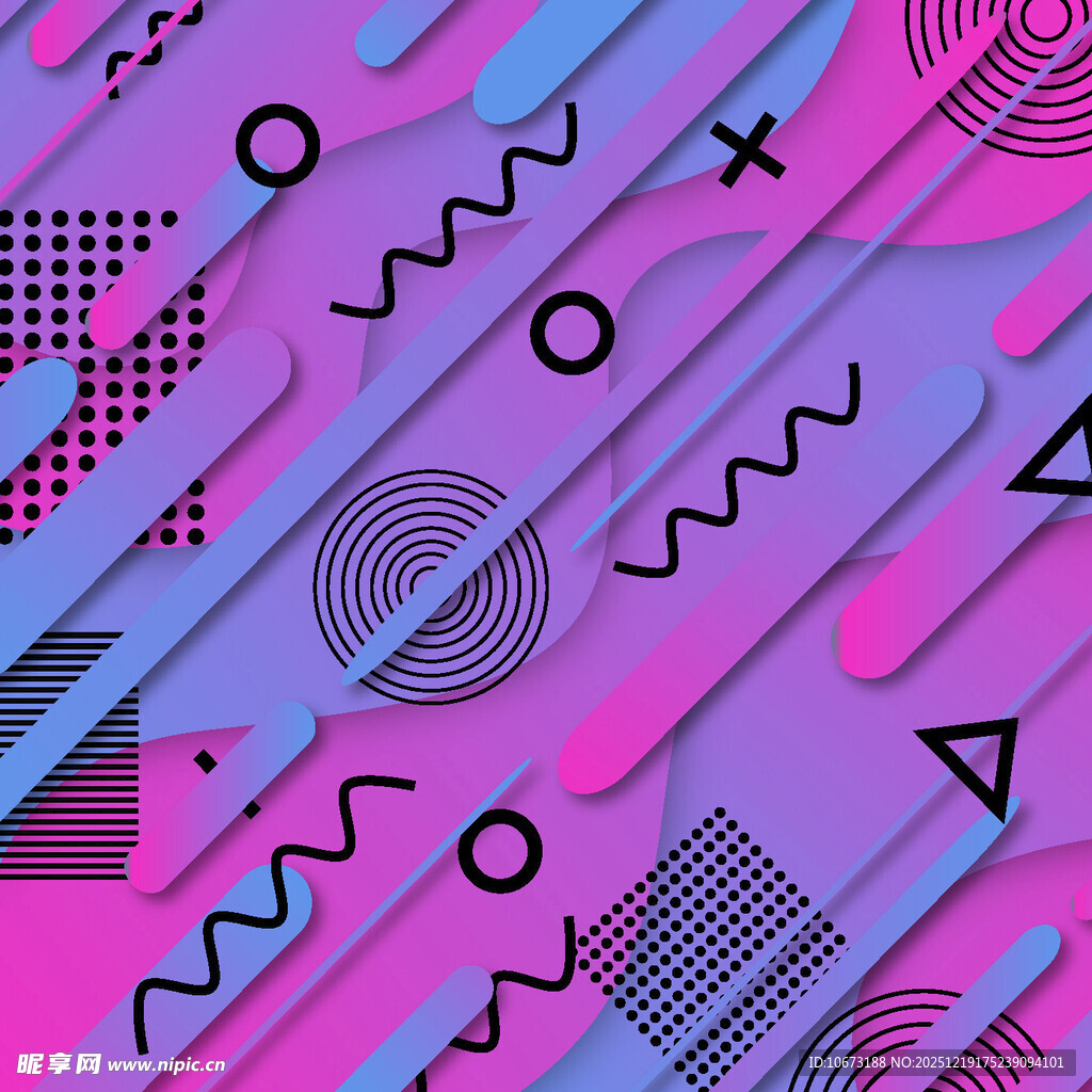 炫彩几何抽象图案背景