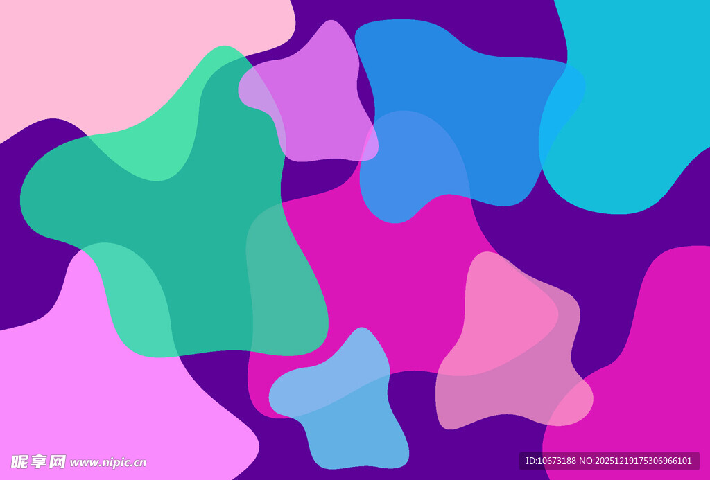 多彩流体渐变抽象图案