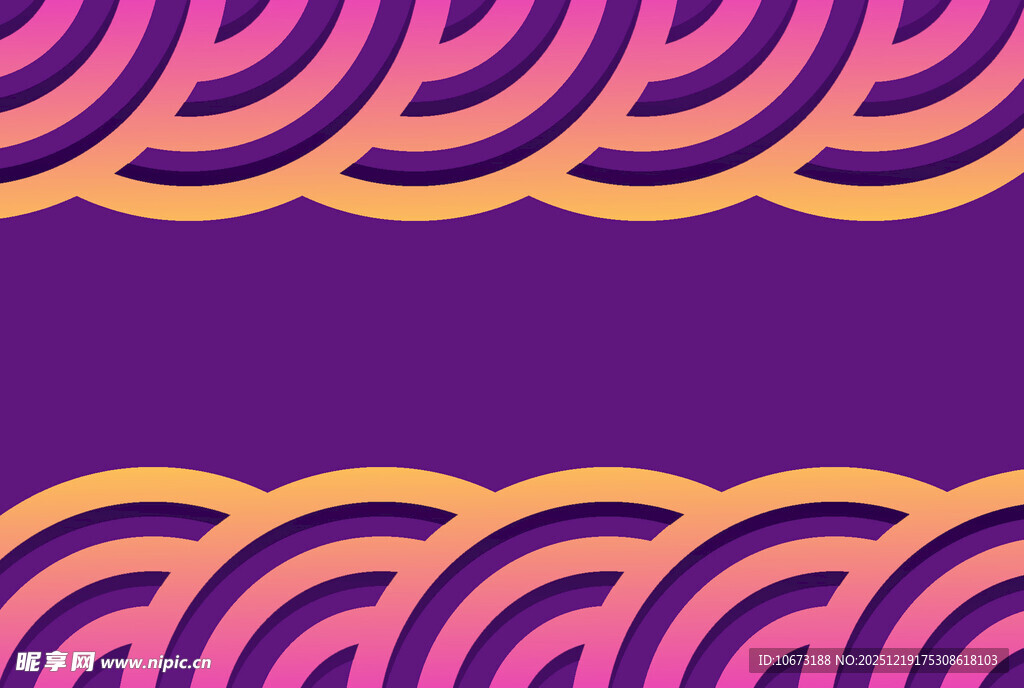 紫色背景几何环形图案