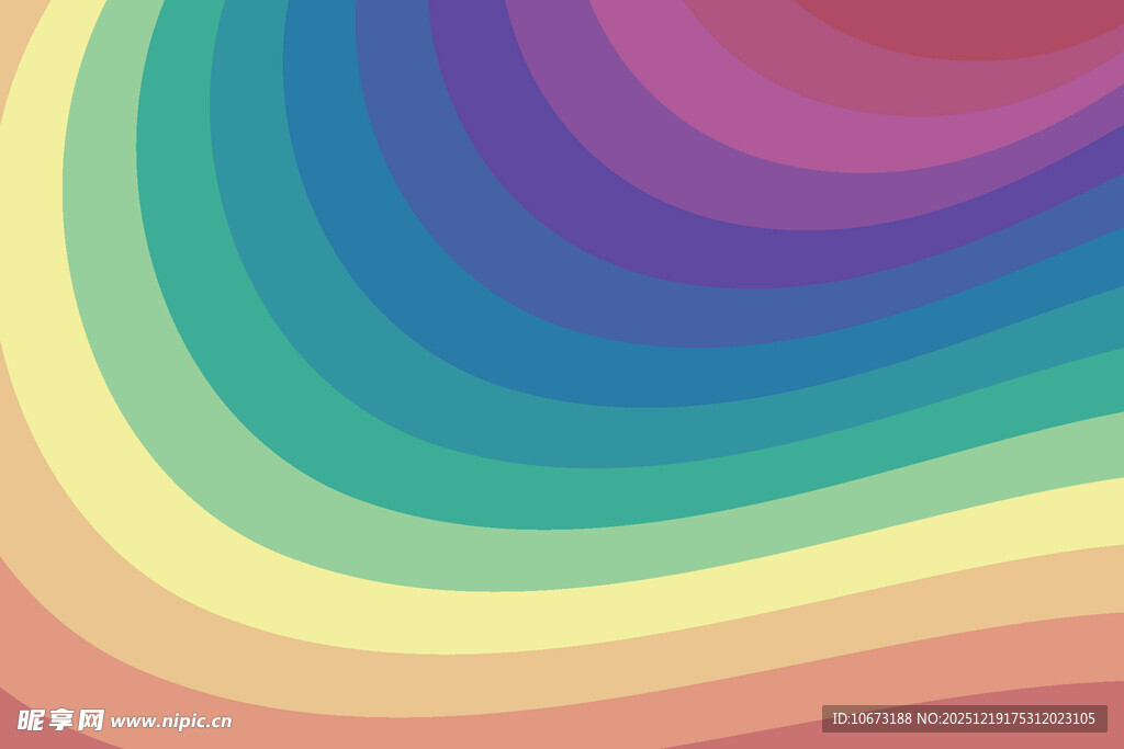 多彩波浪背景图案