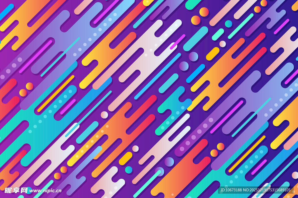 多彩几何线条抽象背景图