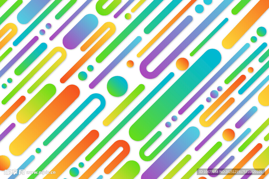 多彩线条抽象几何图案