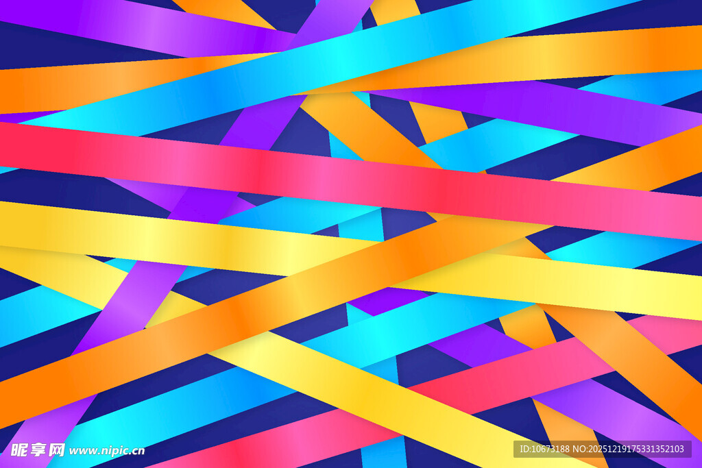 多彩交织线条抽象图案