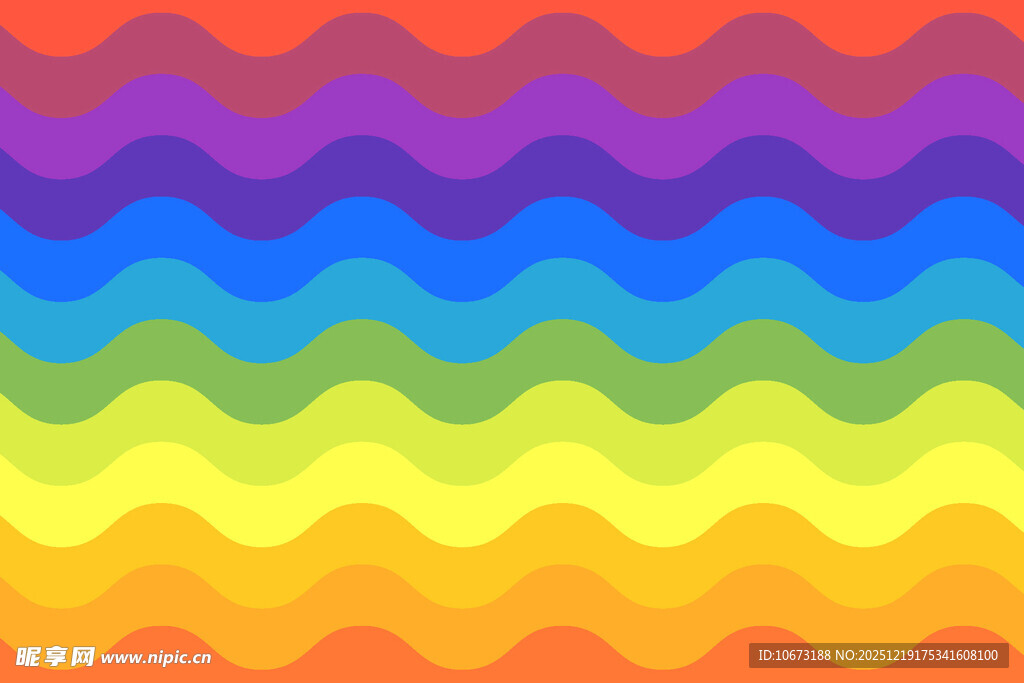 多彩波浪纹背景图案