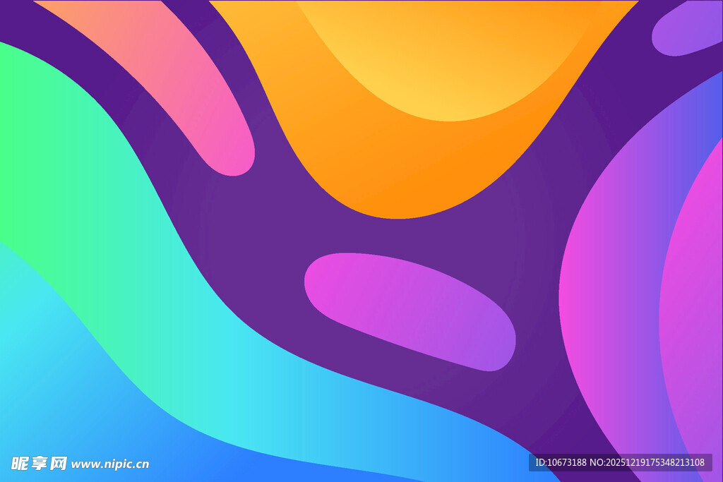 多彩流体渐变抽象图案
