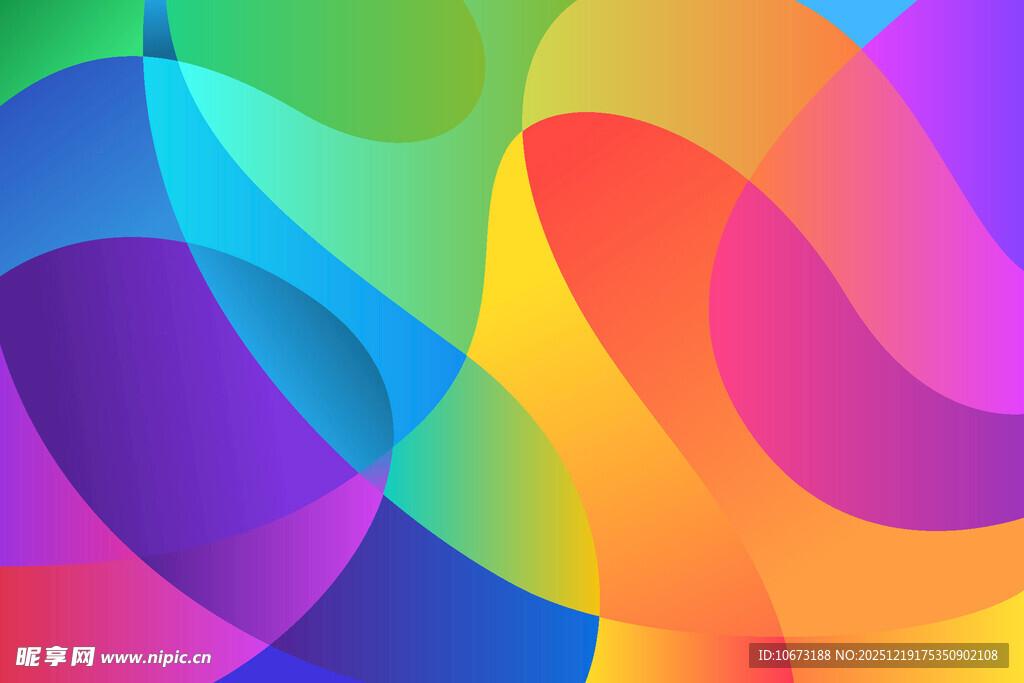 多彩动感抽象几何背景图