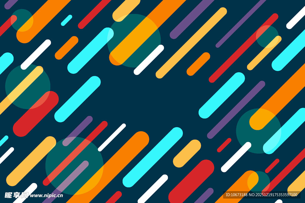 多彩条纹几何抽象背景图