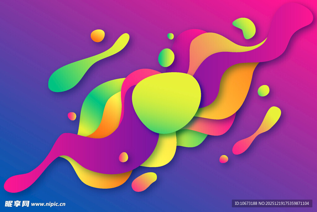 多彩流体艺术图案