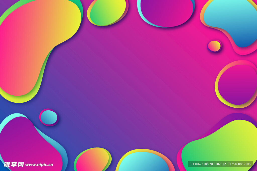 多彩流体圆形背景图案