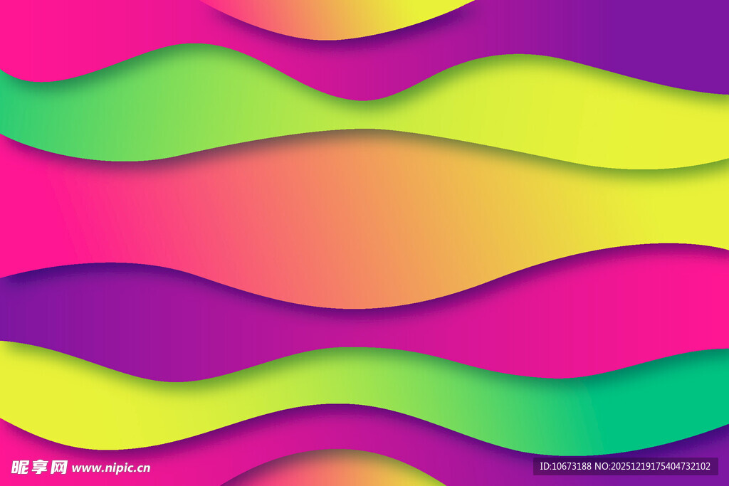 多彩波浪形抽象背景图案