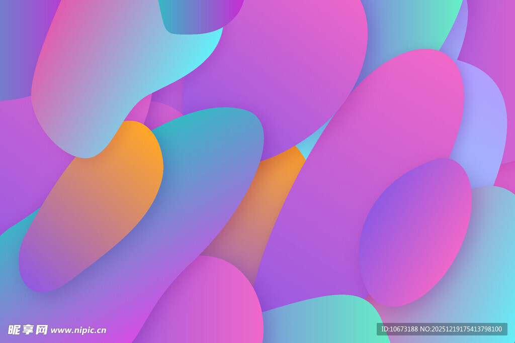 梦幻多彩流体抽象背景图