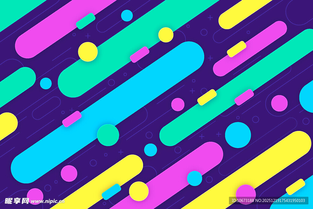 多彩几何线条抽象背景图