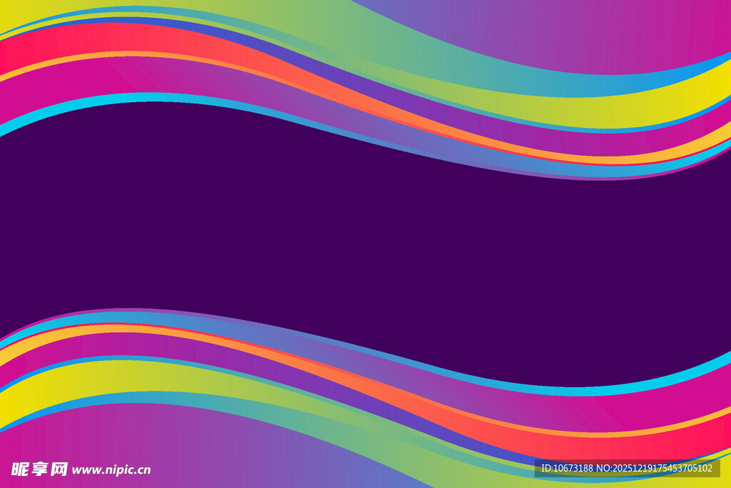 多彩波浪抽象背景图案