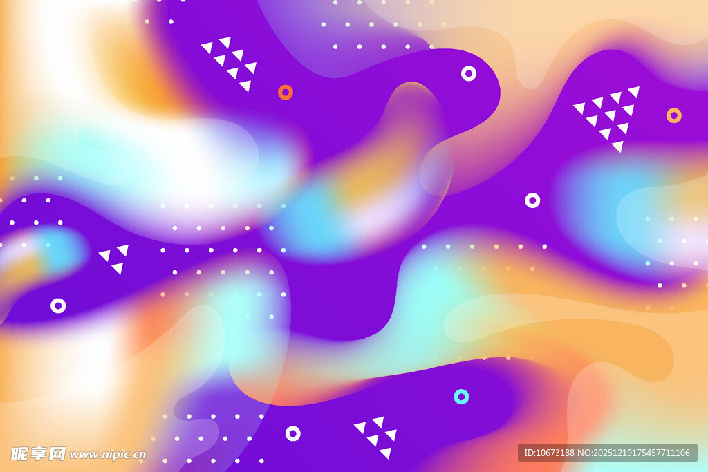 梦幻流体渐变抽象艺术图案