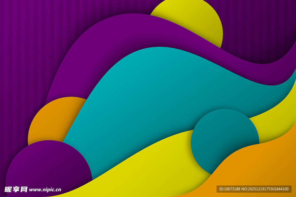 多彩立体几何抽象图案