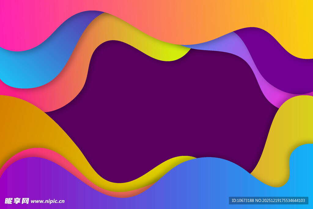 多彩波浪形抽象背景图案