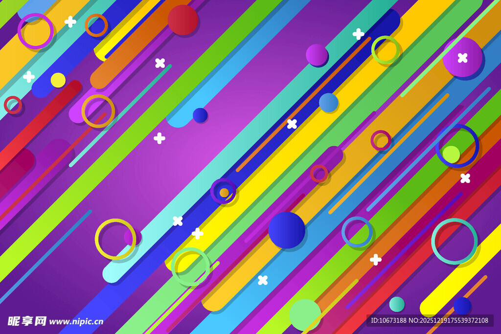 多彩条纹抽象背景图案