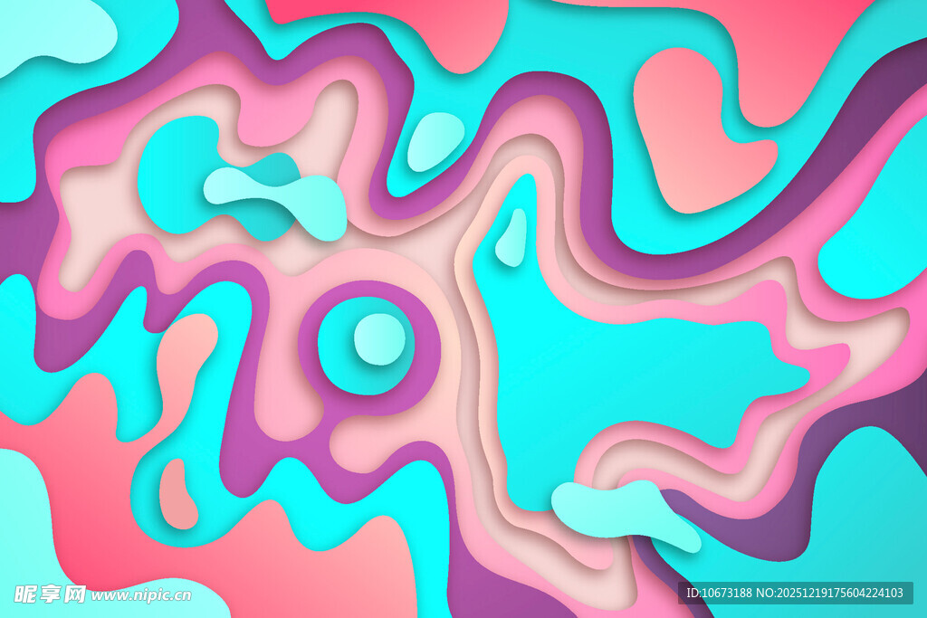 梦幻流体渐变艺术图案