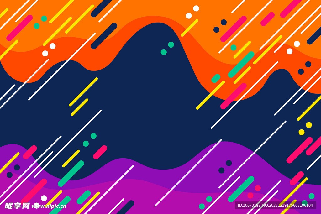 多彩几何抽象动感背景图