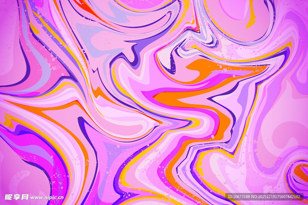 梦幻流体渐变抽象艺术图案