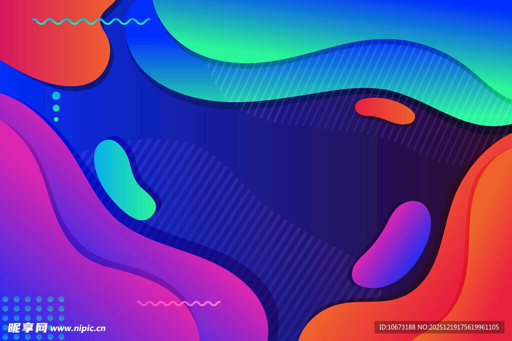 炫彩流体渐变抽象艺术图案