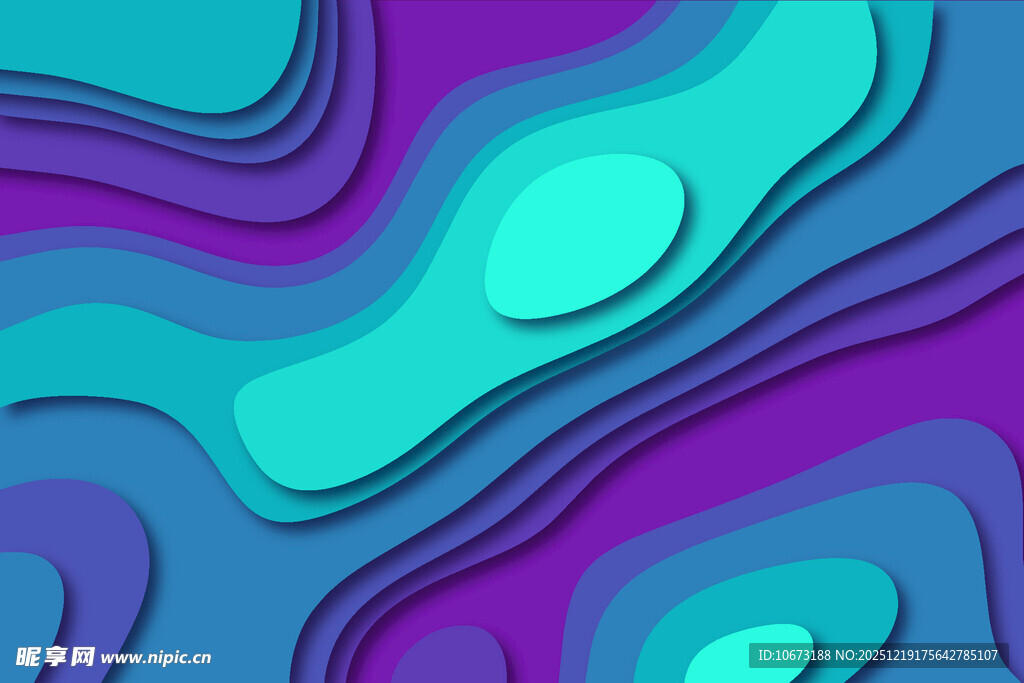 蓝紫渐变抽象波纹图案
