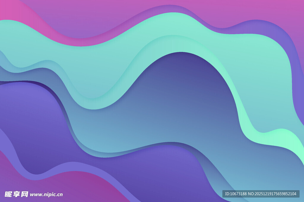 多彩波浪抽象背景图案