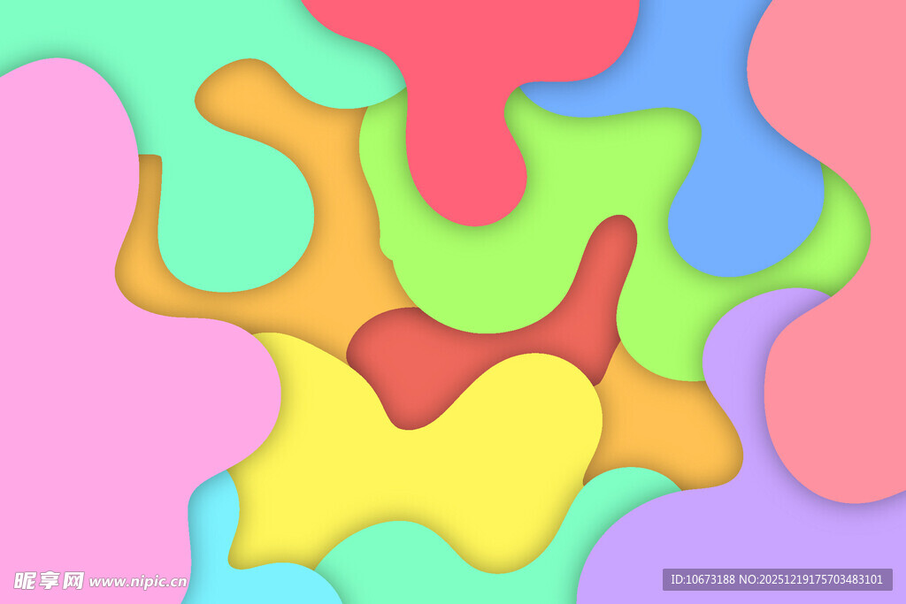 多彩抽象形状背景图案