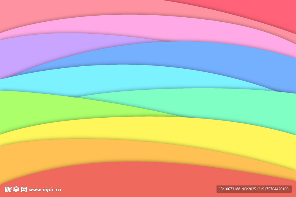 多彩波浪背景图案