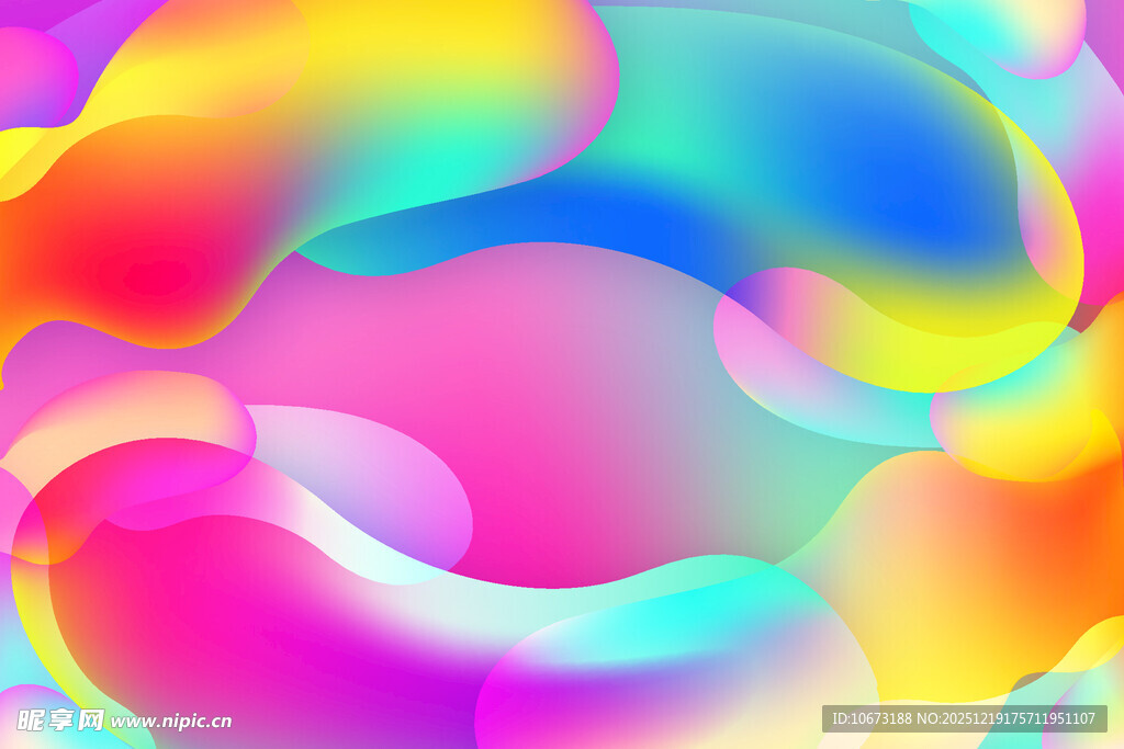 梦幻多彩流体抽象背景图