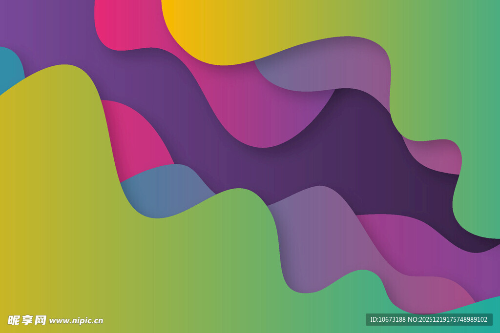 多彩流体渐变抽象图案