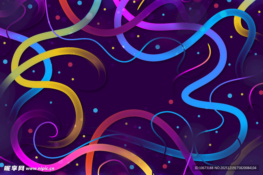 绚丽多彩的动感线条图案