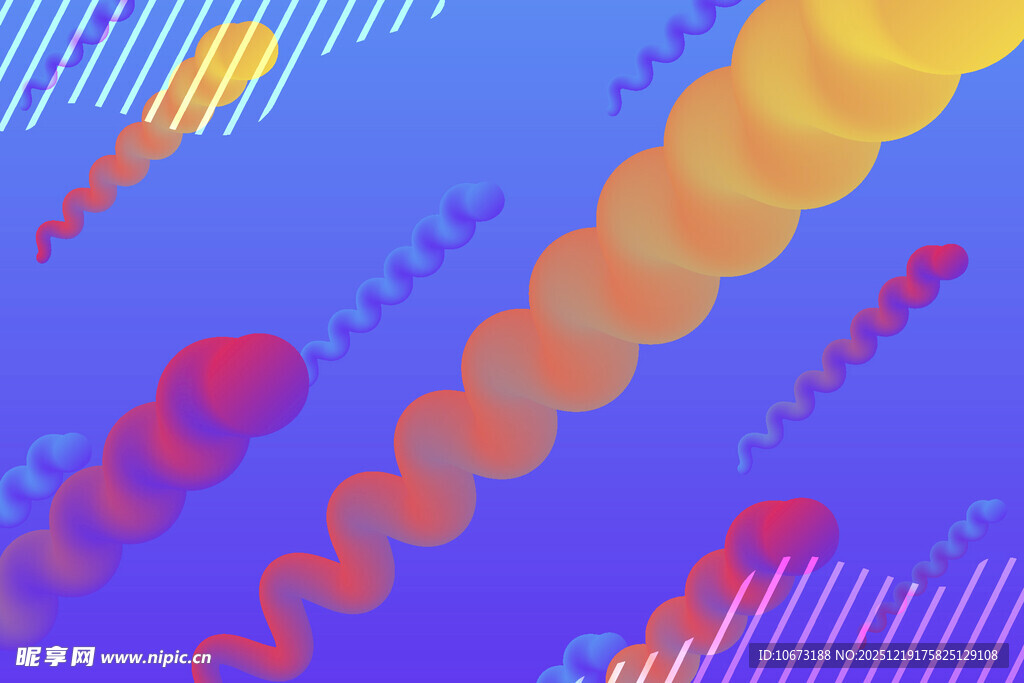 多彩渐变抽象线条图案