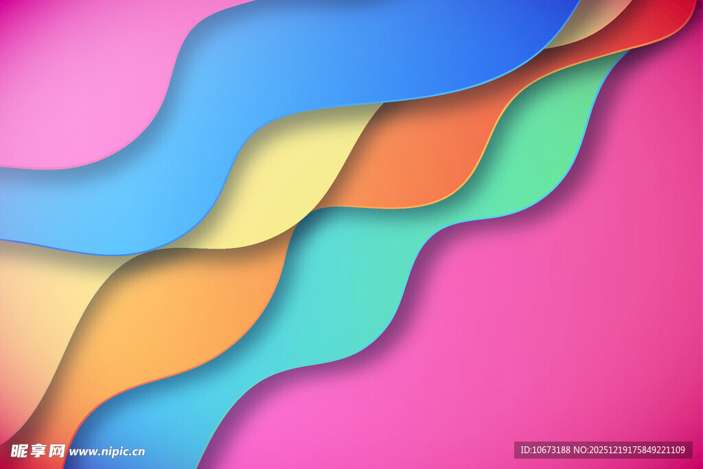 多彩折纸风格立体背景图案