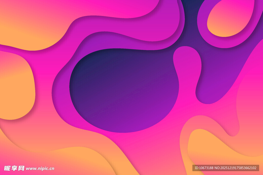 梦幻渐变流体抽象图案