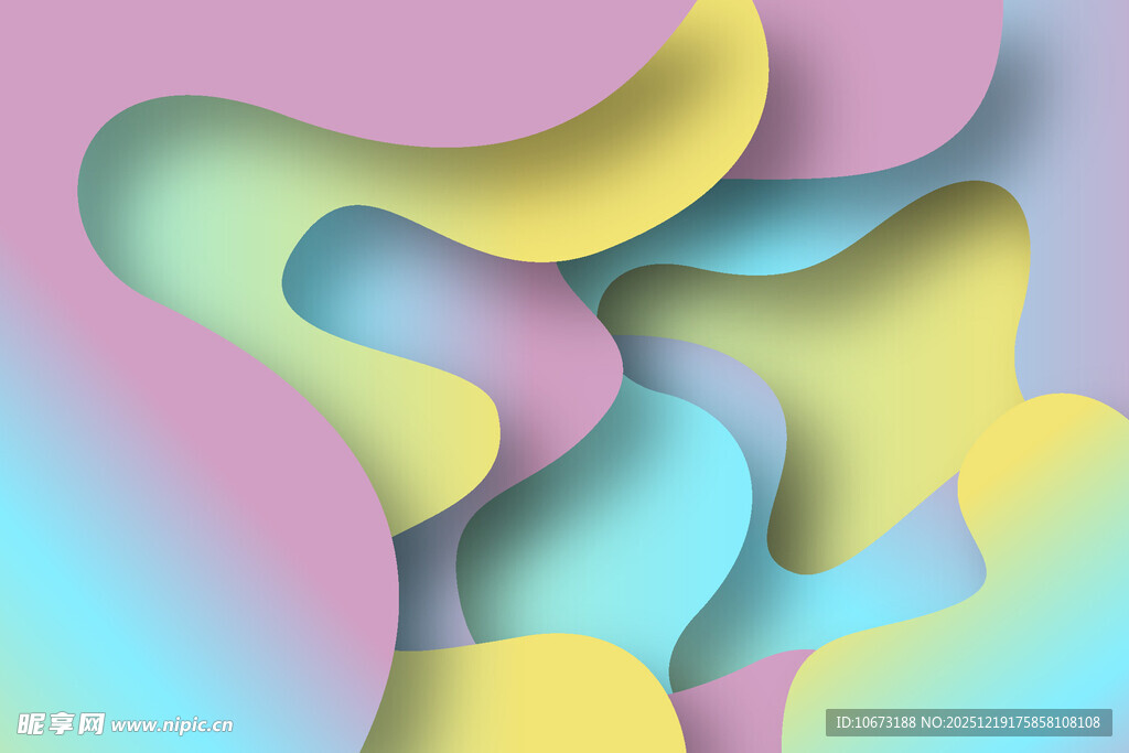多彩渐变流体抽象背景图