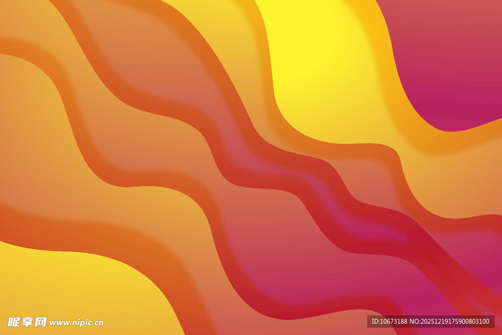 多彩波浪抽象背景图案