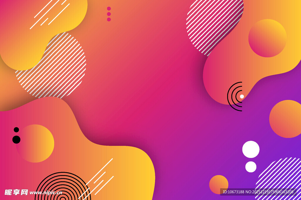 多彩流体抽象几何背景图