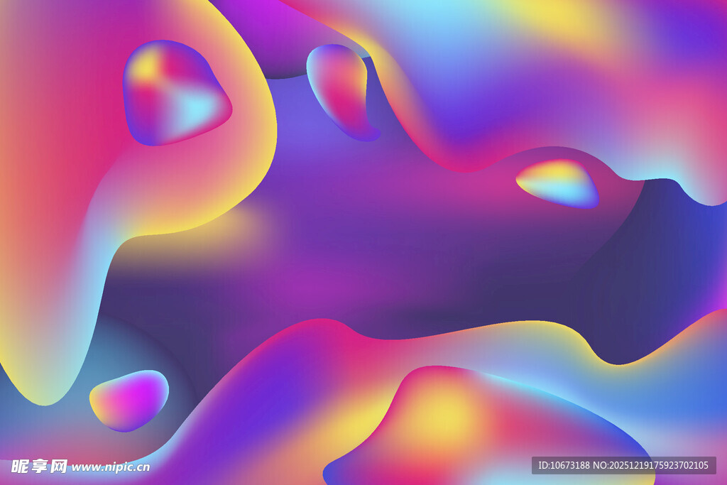 梦幻流体渐变抽象艺术画面