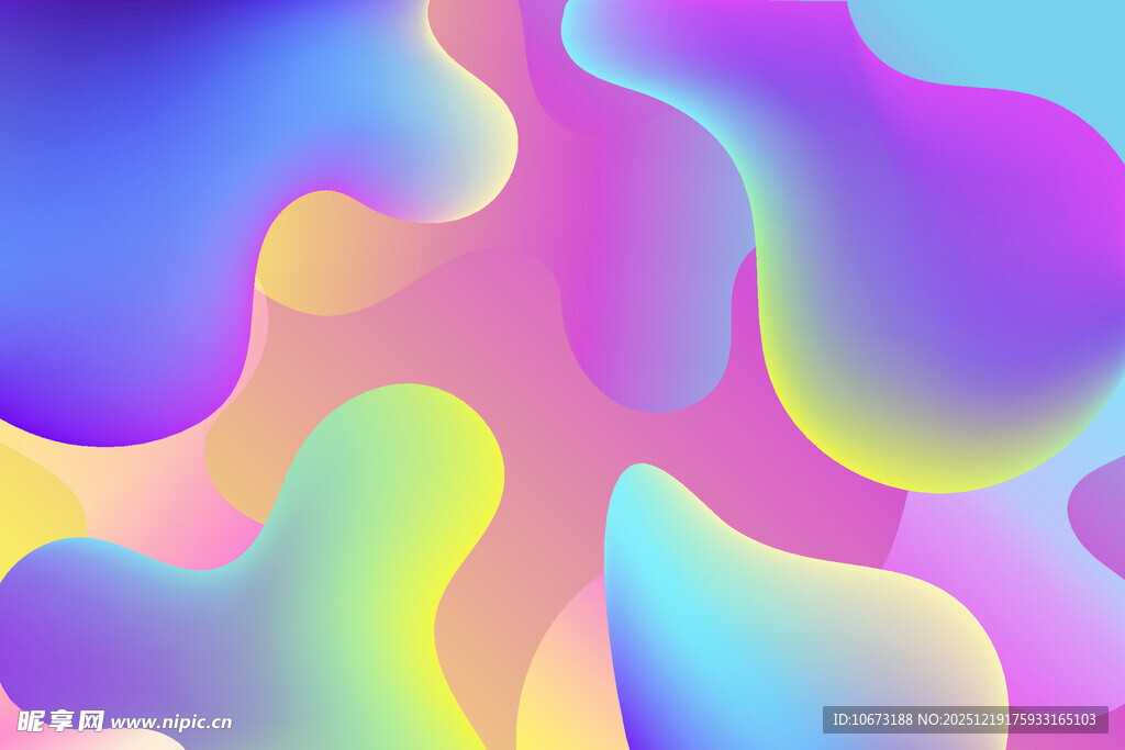 梦幻渐变流体艺术背景