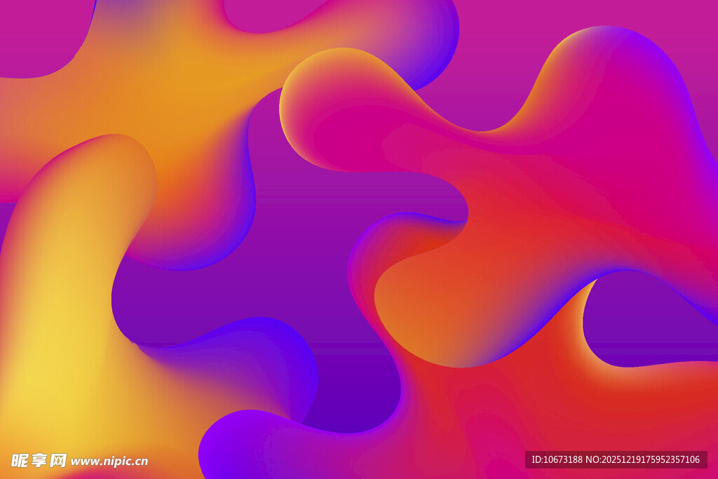 炫彩流体渐变抽象图案