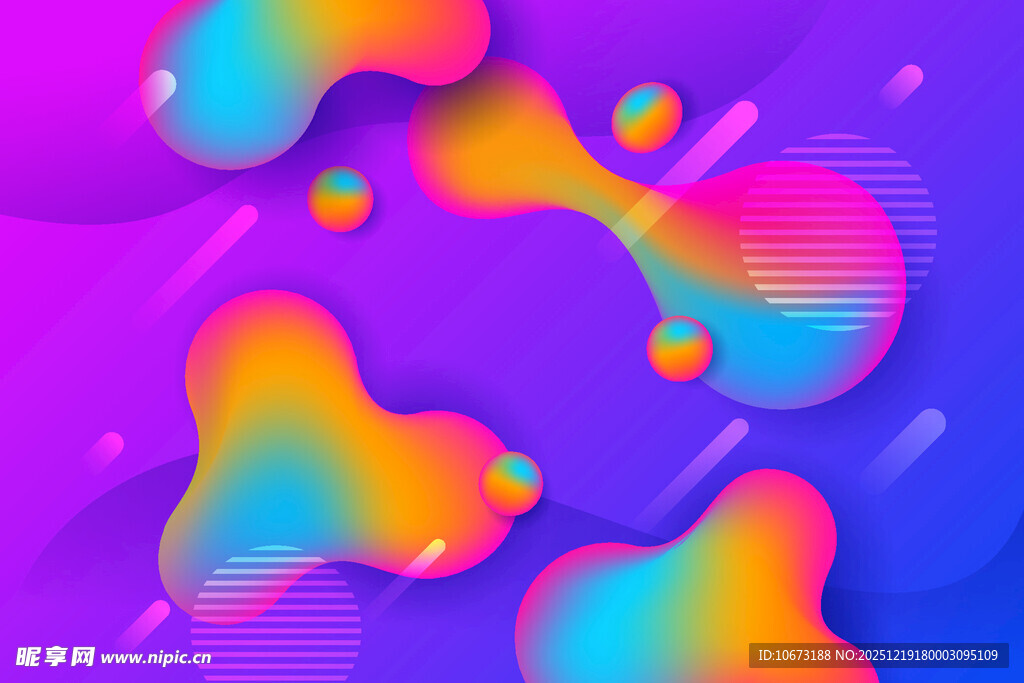 炫彩流体渐变抽象图案