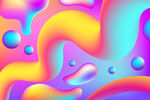 梦幻流体渐变抽象艺术图案