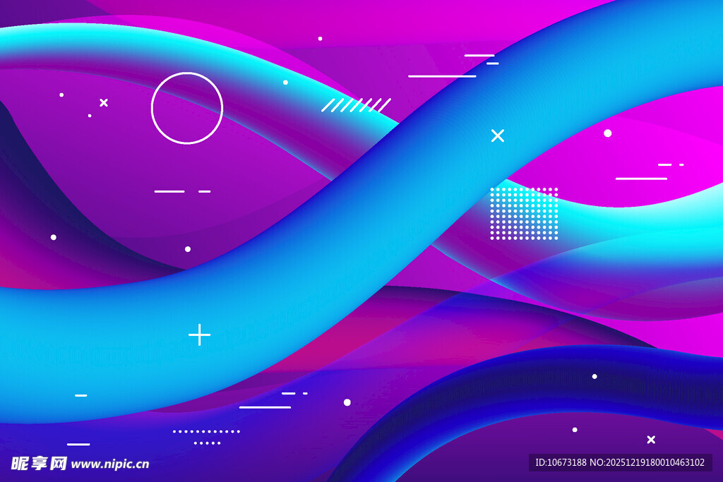 梦幻渐变流体艺术图案