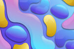 多彩立体流体图案背景